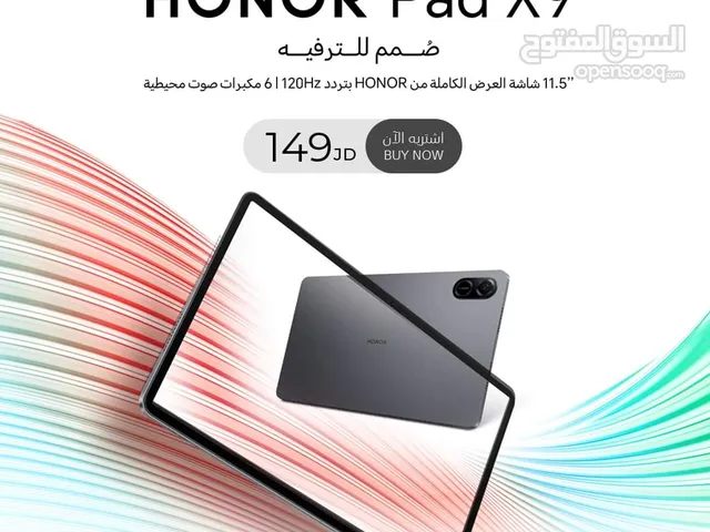 Honor Pad x9 128G/7ram افضل تاب تابلت من شركة هونر بطارية ضخمة بحجم 7250 مللي Tab   وشاشة بحجم 11,5