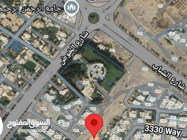 للبيع أرض سكنية سوبر كورنر في الخوض مقابل مسجد