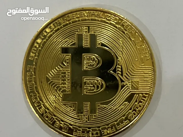 نموذج عملة بيتكوين تذكارية مصنوعة من معدن و مذهب