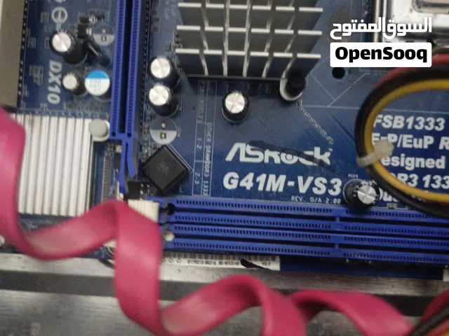 لوحه asrok ومعالج core 2duo ومروحه وبور سبلاي وهارد ديسك كلو علا 15شوف الوصف