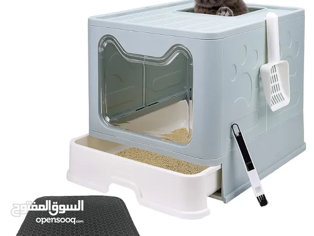 Cat litter box and cage and mattress