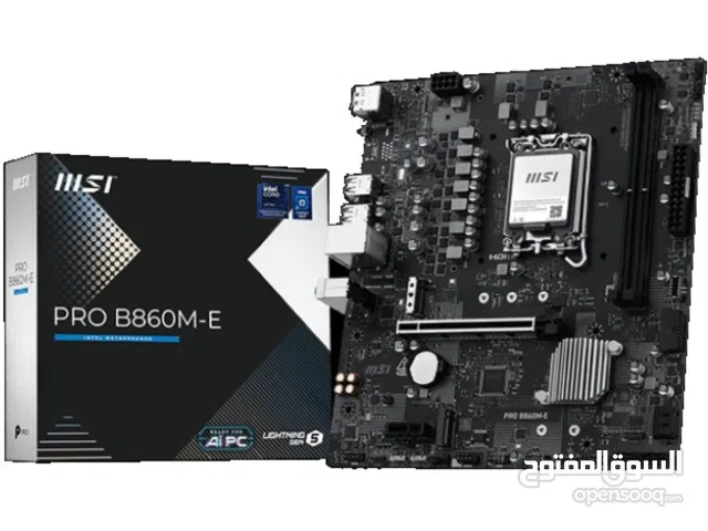 مذربورد ام اس اي برو لمعالجات انتل الجيل 15 - كور الترا - MSI PRO B860M-E/DDR5 LGA 1851 MOTHERBOARD