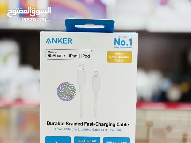 سلك واير شحن تايب سي + لاتينج انكر ضمان 18 شهر Durable Braided Fast-Charging Cable