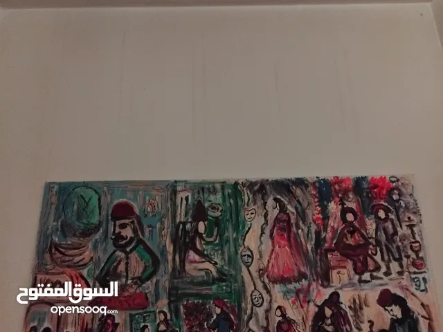 رسم زيتي على القماش يدويه