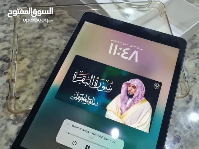 ايباد 9 مش مفتوح فحص ممتاز مع اغراضو