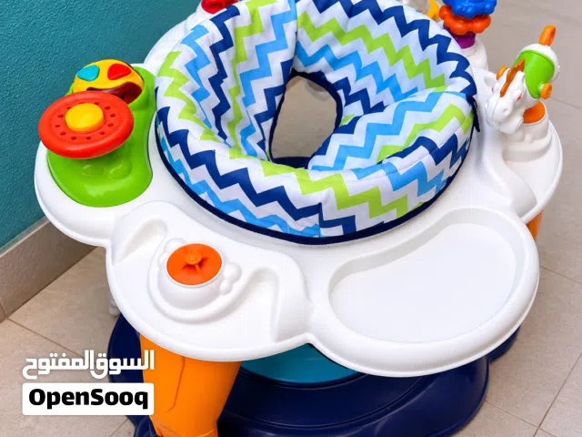 Colorful Baby Walker with Padded Seat, Toys, Music, Activity Tray and Play Center for Babies