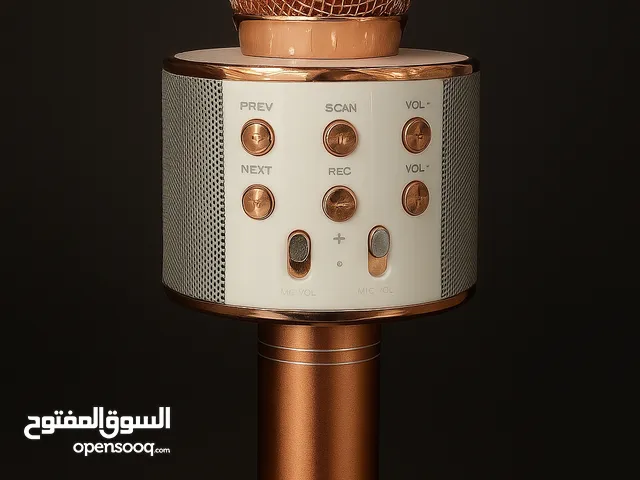Premium Wireless Karaoke Microphone – Rose Gold Powerful Sound & Built-In Speaker