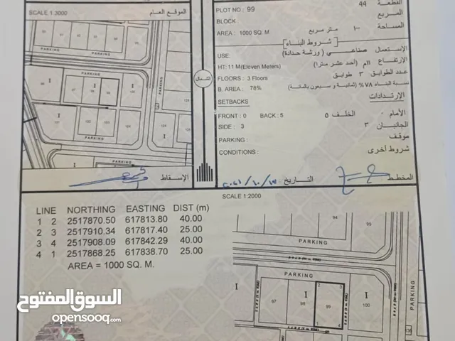 Industrial Land for Sale in Al Sharqiya Al Mudaibi