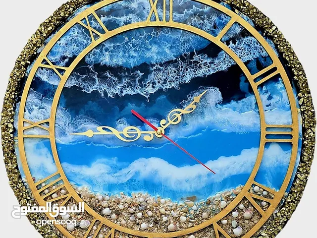 Luxury Handmade Wall Clock – Sea-Inspired Artistic Design ساعة حائط فاخرة يدوية الصنع