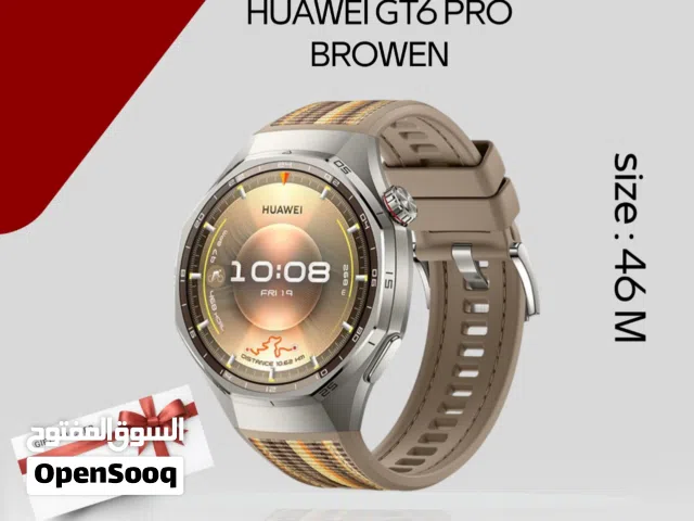 HUAWEI GT6 PRO BROWN ( 46M ) NEW /// ساعه هواوي جي تي 6 برو لون بني مقاس 46 ملي الجديد