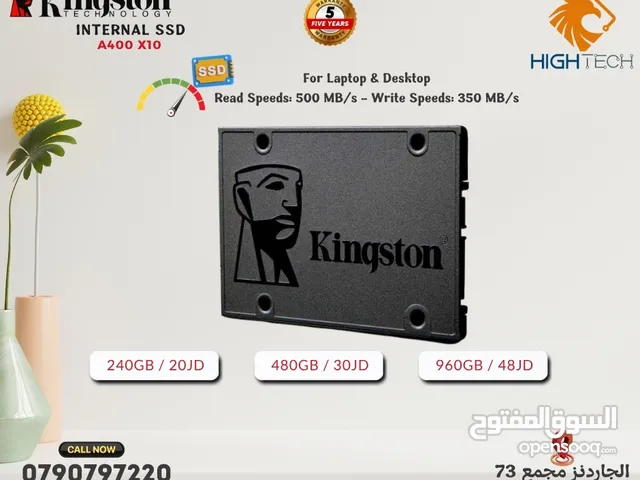 قرص صلب داخلي عالي الأداء هارديسك SSD - Kingston A400-X10 SATA Internal SSD