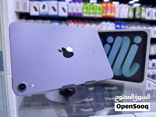 iPad Mini 6 ( 64 GB ) ايباد ميني 6 ابل مستعمل بحالة جيدة جدا مع الكرتونة الاصلية بطارية 84٪