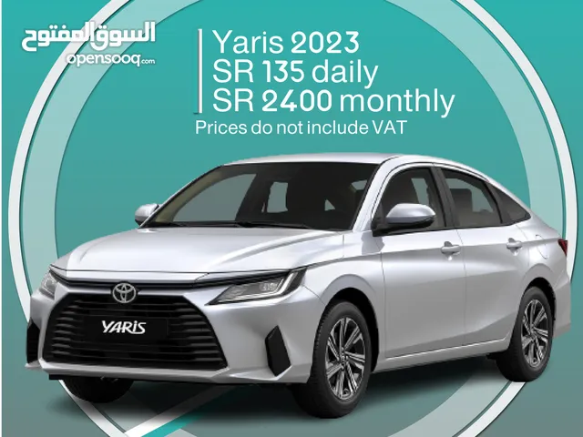 Toyota Yaris 2023 for rent - Free delivery for monthly rental