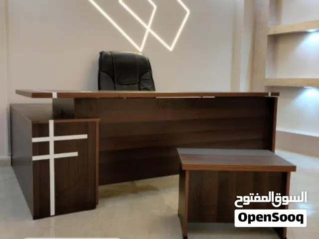 مكتب خشب mdf إسباني مستورد/مكتب إداري /مكتب مدير mdf/ شامل سايد جانبى شامل ترابية  معاه