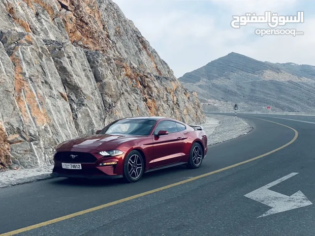 Ford Mustang ecoboost 2.3 liter premium-Ruby red color-non gcc