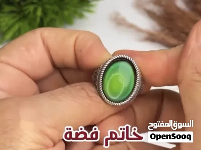 خاتم فضه حجر مزاج متغير الألوان حسب الحرارة