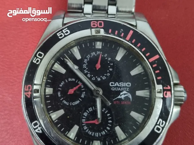 Used Casio Edifice Chronograph black background . 30kd