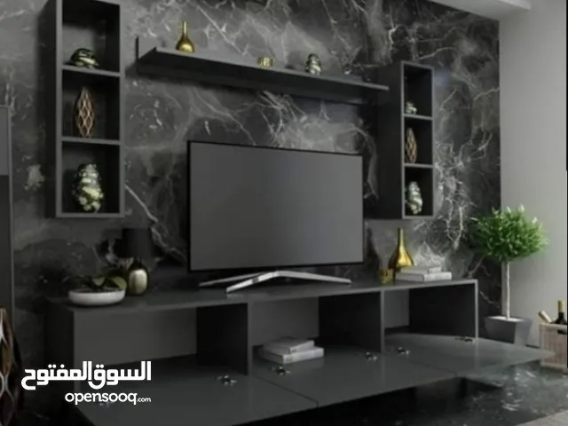 طاولة تلفاز عصرية ب 35 ريال وطاولة مع رف وكبتين ب 50 ريال وتركيب بديل الخشب والرخام بأفضل الأسعار