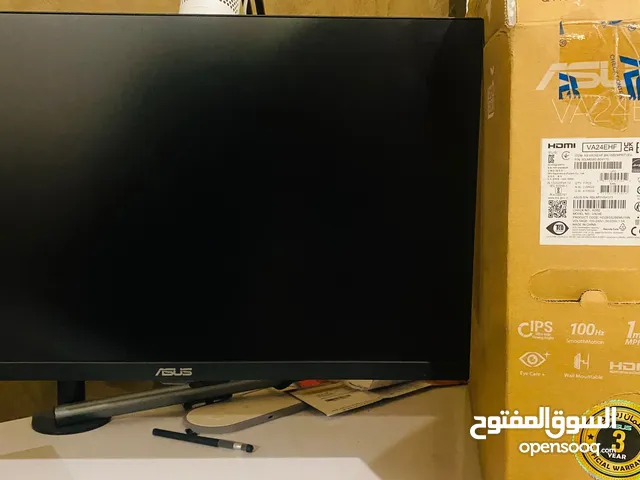 شاشة ايسوس للبيع استخدام جداً قليل بعدها بالكارتونه حجم 24 /100hz