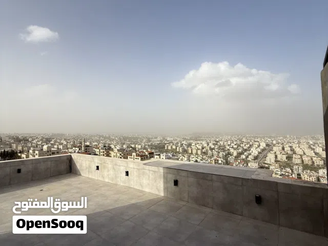 شقة اخير مع روف دوبلكس باطلالة خرافية على القمه 210 م داخلي وخارجي 70 م باجمل مناطق الجبيهة الرشيد