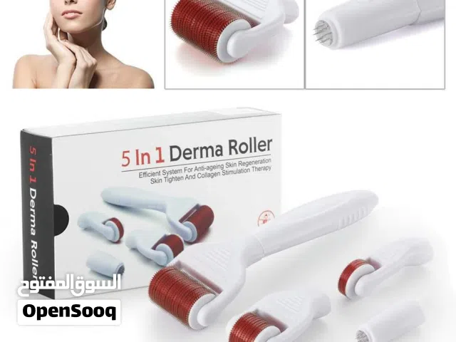 بكج اداه ديرما رولر تيتانيوم 4 في 1 و كريم الكولاجين ديرمارولر مقاسات Derma Roller