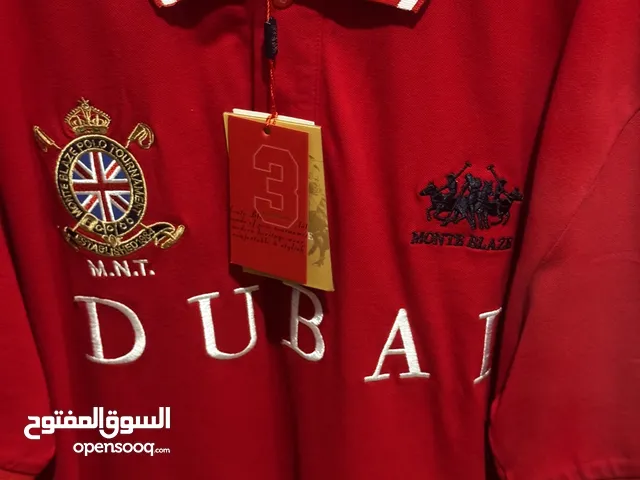 تي شيرت بولو الأصلي 3 xl لون احمر جديده
