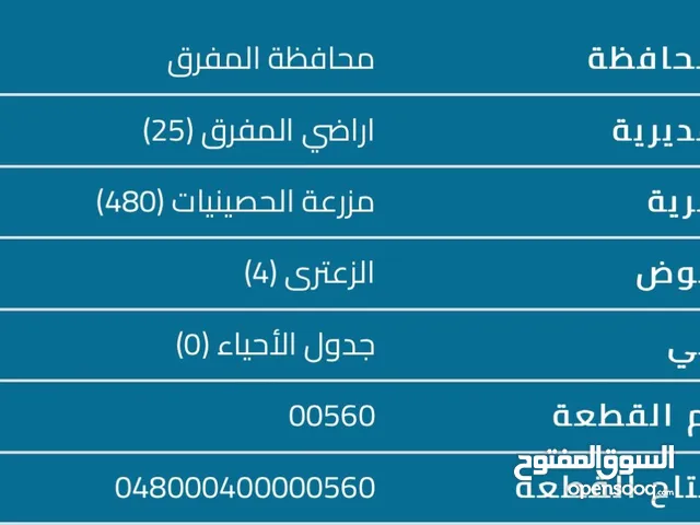 Mixed Use Land for Sale in Mafraq Al-Za'atari