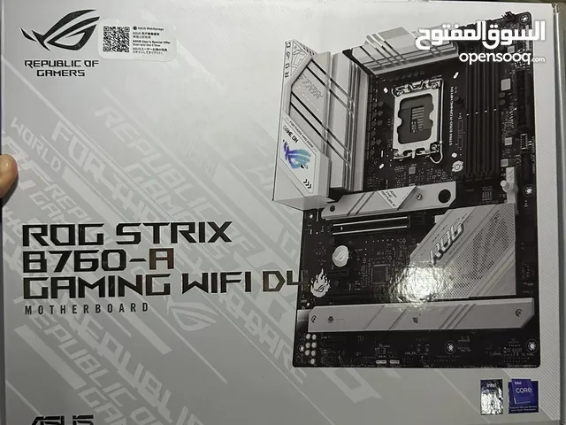 للبيع لوحة جديده بقراطيسها  Asus STRIX B760-A GAMING WIFI