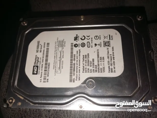 قرص صلب hdd 160.0 GB السعر 20 والتوصل جميع المحافضات 5..............................................