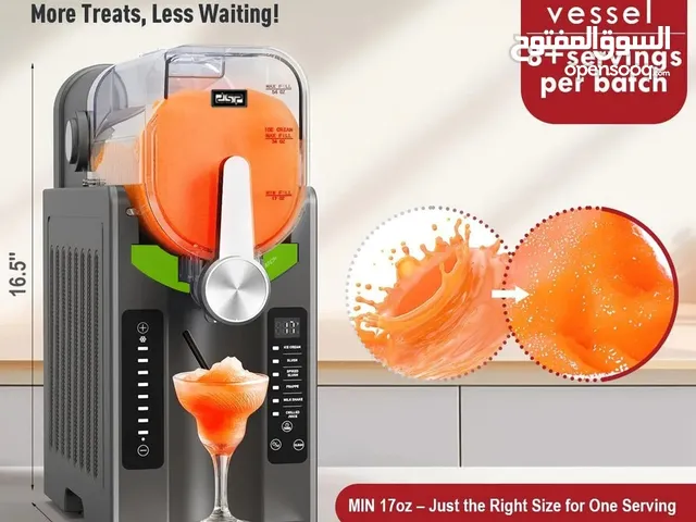 آلة صنع السلاش والمشروبات المثلجة من DSP  بقدرة 1500 واط، تبريد سريع بضاغط فريزر، 6 أوضاع إعداد مسبق