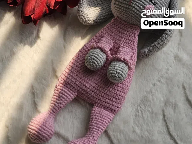 دمية الأرنب النائم كروشيه