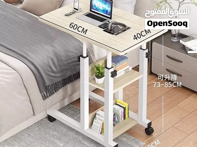 طاولة جانبية متحركة بعجلات  طاوله لابتوب -طاوله عمليه -طاوله جديده