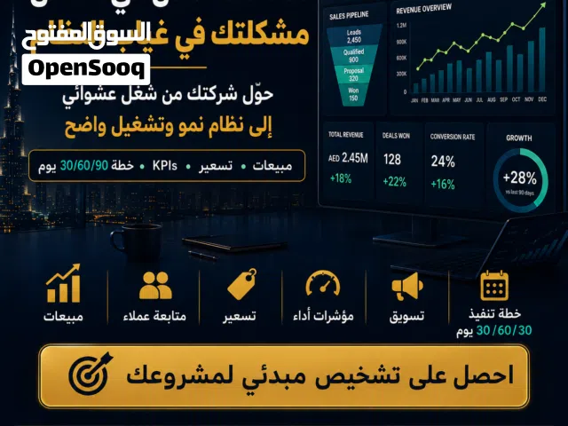 حوّل شركتك من شغل عشوائي إلى نظام نمو وتشغيل ( تطوير أعمال ونمو وتشغيل للشركات )
