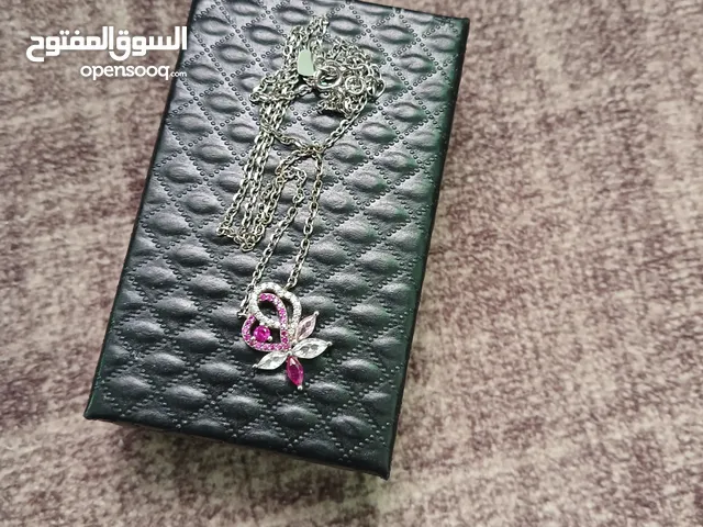 سنسال فضة وردة للبيع
