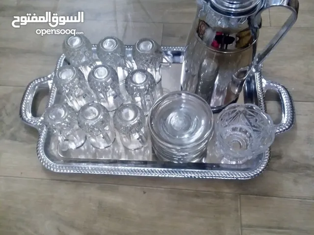 طقم ضيافة شاي  ثلاجة فناجين مع الصحون صحن تقديم سكريه
