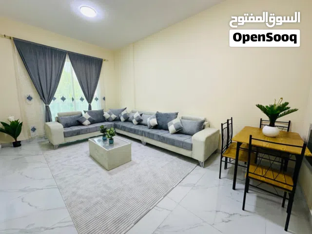 F3 / للايجار الشهري في عجمان - الراشدية 3 - غرفة وصالة - مفروشة فرش جديد - شامل جميع الفواتير
