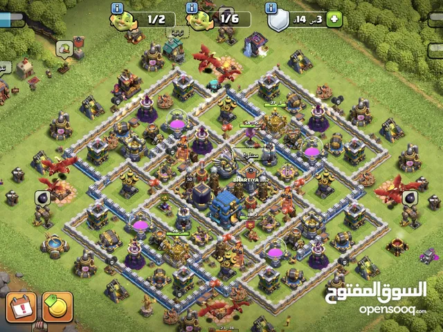 حساب كلاش اوف كلانس مستواى 12 مكس