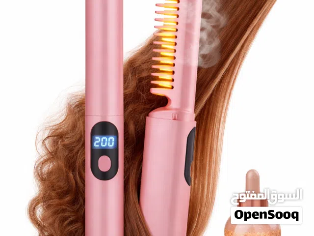 مشط تسريح الشعر الحراري اللاسلكي الوزن 120 غرام محتوبات العلبة: مشط فرد شعر غطاء حماية كابل شحن كتيب