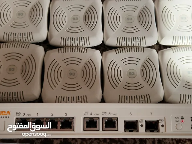 وايرلس نوع Aruba عدد 8 مع كونترولر  مع كاميرات عدد 6DVR