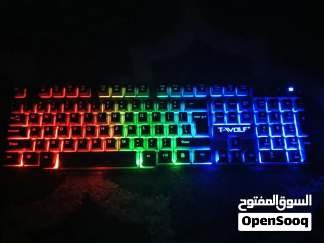 T-wolf gaming keyboard with RGB light's (10KD) for sale