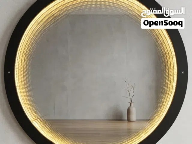 مرايا اضاءة لانهائية - مرآة اللانهاية (Infinity Mirror) - قطعة ديكور ملكية (قطر 90 سم)