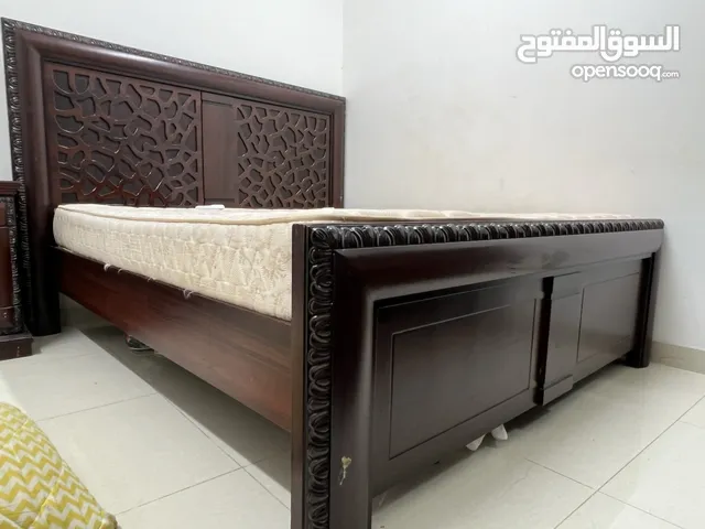 Double Bed with two big size side tables and new medical foam, sofa set LED Table, big mirror table