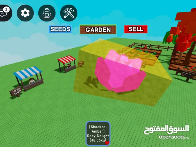 حساب graw a garden للبيع قديم شوية قوي في أكثر من لعبة ما فيه سكنات بس بس فيه 32 روبكس