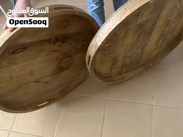 2 large wooden trays