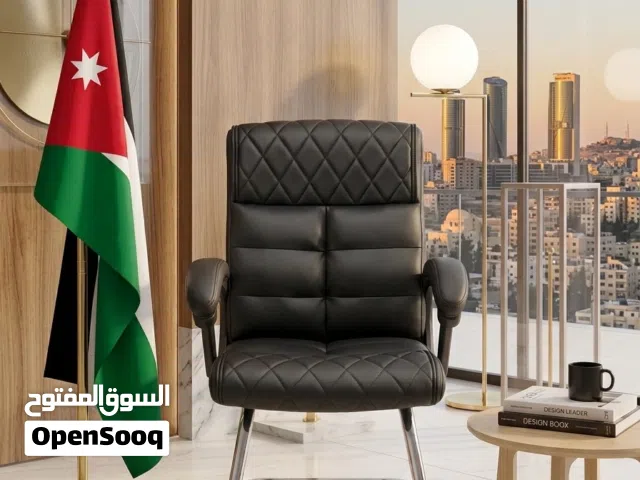 كرسي انتظار جلد فاخر - كرسي ثابت جلد عالي الجودة - عرض قوي لفتره محدودة