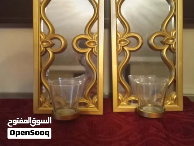 تعليقات حائط مع كأس حامل للشمع شبه جديد 4 قطع
