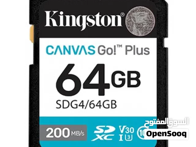 Kingston Canvas Go! Plus SD Memory Card (64GB) For DSLRs, Mirrorless Cameras & 4K Video Up to 200MB/