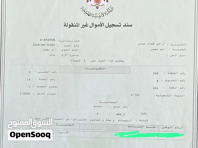 Mixed Use Land for Sale in Amman Abu Nsair