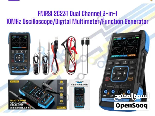 FNIRSI 2C23T Dual Channel 3-in-1 10MHz Oscilloscope/Digital Multimeter/Function Generator