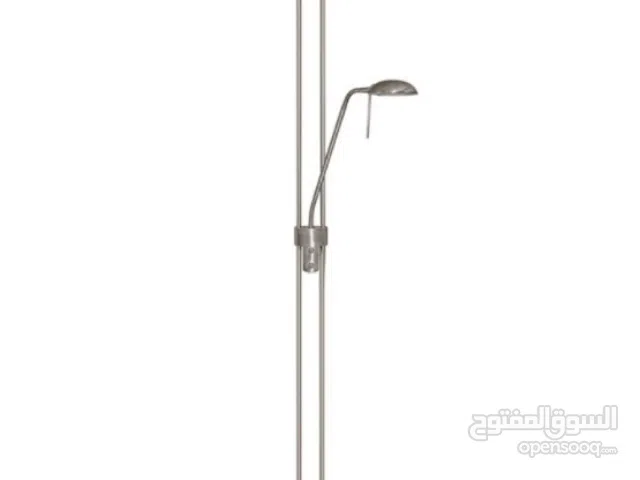 Modern Satin Silver Dual Dimmer Mother and Child Floor Lamp